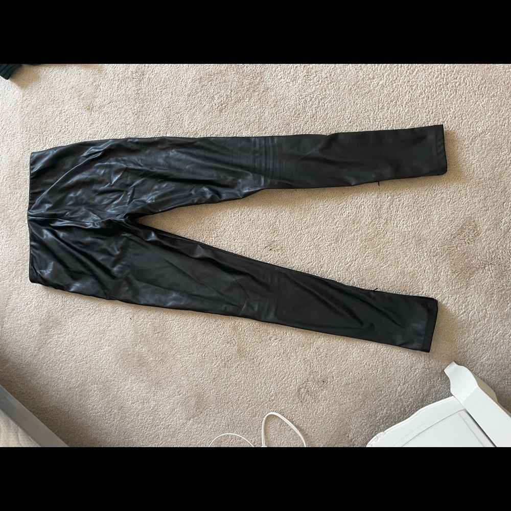 Super flattering Velvet Faux Leather Leggings